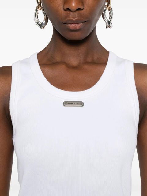 Alexander McQueen logo-plaque tank top - White