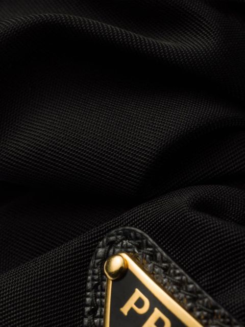 Prada triangle-logo re-nylon scrunchie - Black - zdjęcie produktu nr 2