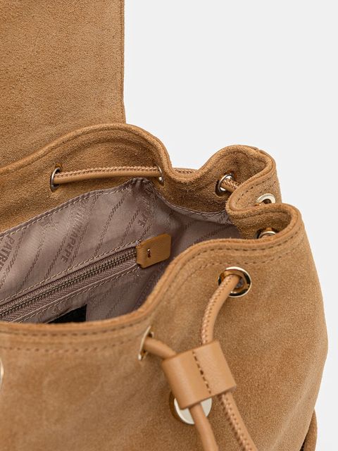 Patrizia Pepe plecak zamszowy damski kolor zielony duży gładki 8B0264 L152