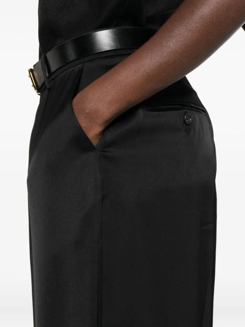 TOTEME satin-finish trousers - Black