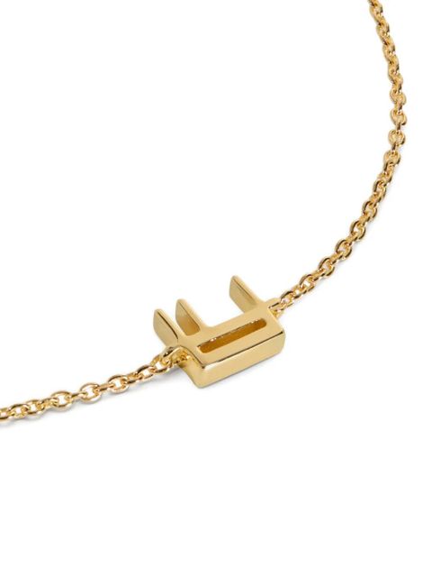 Monica Vinader Initial E chain bracelet - Gold