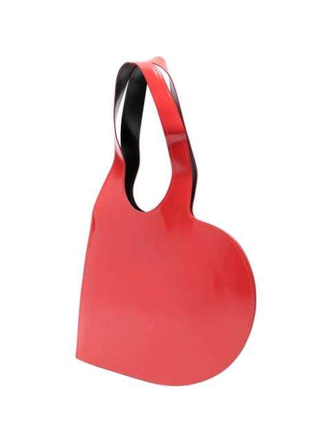Coperni top handle heart tote bag - Red