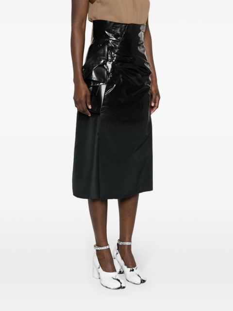 Maison Margiela coated midi skirt - Black