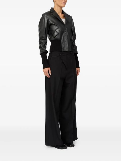 MM6 Maison Margiela leather jacket - Black