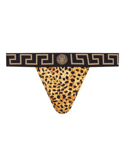 Versace Cheetah-print thong - Yellow - zdjęcie produktu nr 1