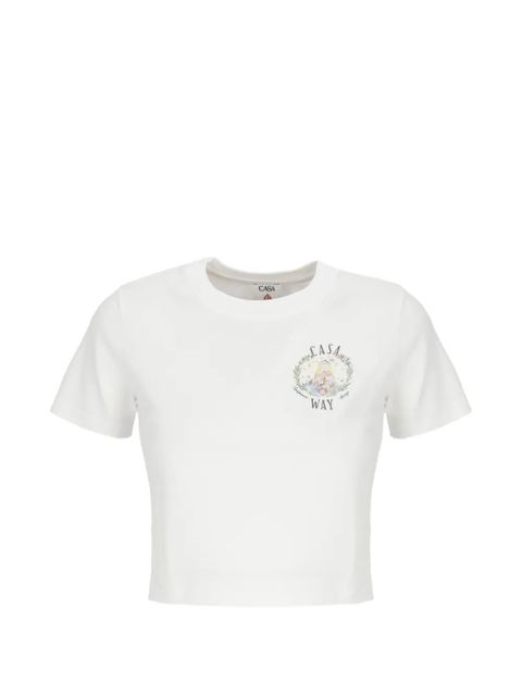 Casablanca crew-neck T-shirt - White - zdjęcie produktu nr 1