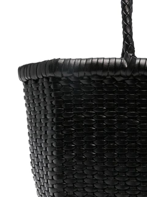DRAGON DIFFUSION small braided-handle tote bag - Black