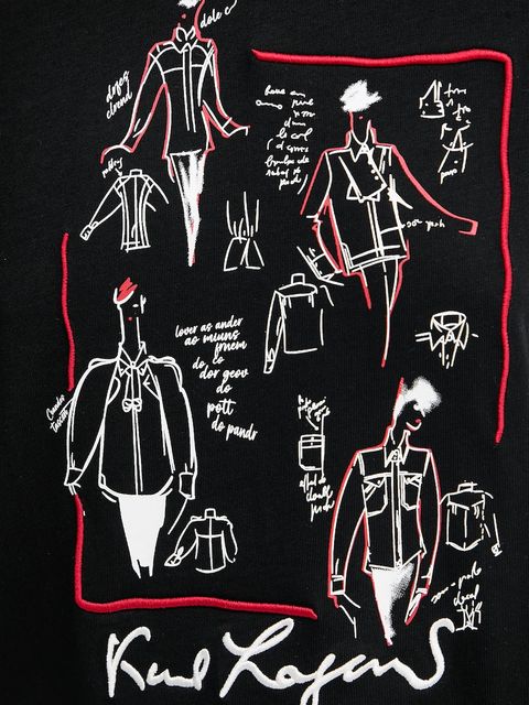 Karl Lagerfeld t-shirt bawełniany damski kolor czarny A3W17099