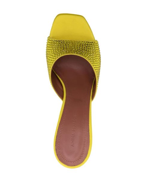 Amina Muaddi 80mm Lupita sandals - Yellow