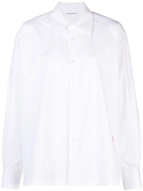 Alexander Wang logo-appliqué cotton shirt - White - zdjęcie produktu nr 1