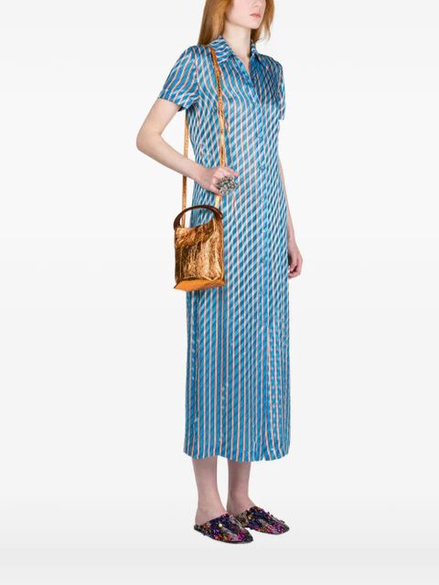 DRIES VAN NOTEN micro leather tote bag - Orange