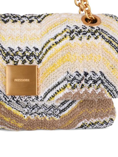 Missoni Caperdoni zig-zag sequin-embellished clutch bag - Neutrals