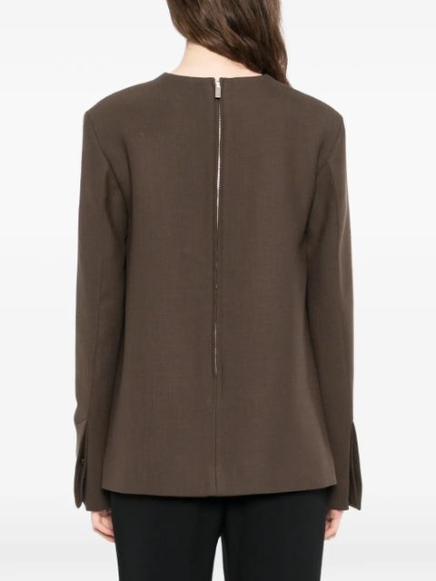 TOTEME pocket top bark - Brown