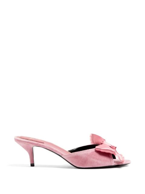Valentino Garavani Marie A Velvet Slide Sandals 55mm - Pink - zdjęcie produktu nr 1