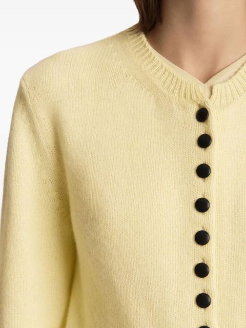 KHAITE Josette button cardigan - Yellow