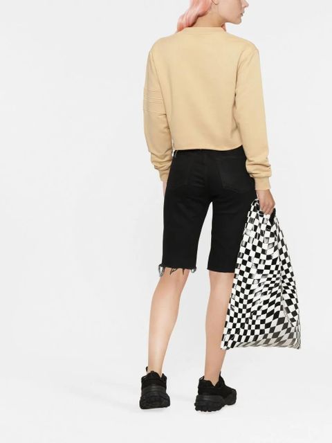 GCDS logo print cropped sweatshirt - Neutrals - zdjęcie produktu nr 2