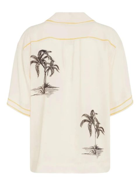 ZIMMERMANN palm-tree print shirt - Neutrals