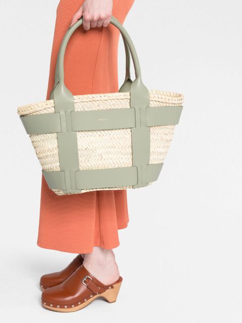 DeMellier The Maxi Santorini raffia tote bag - Neutrals