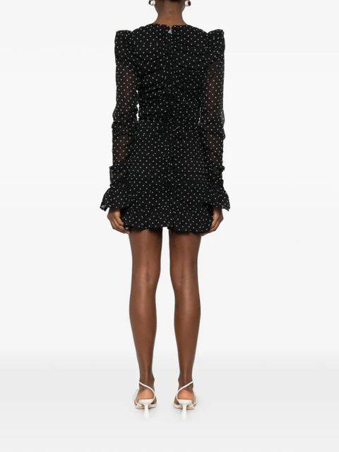ROTATE BIRGER CHRISTENSEN floral-dot mini dress - Black