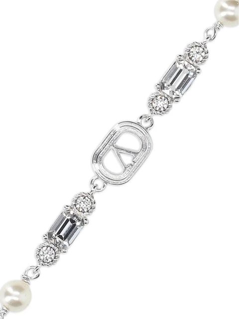 Valentino Garavani Ovalette vlogo signature bracelet - Silver