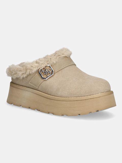 Guess kapcie DOLMANA2 kolor beżowy FLFDOC ESU06 - zdjęcie produktu nr 1