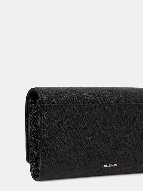 Trussardi portfel skórzany damski kolor czarny I022E000048N - zdjęcie produktu nr 2