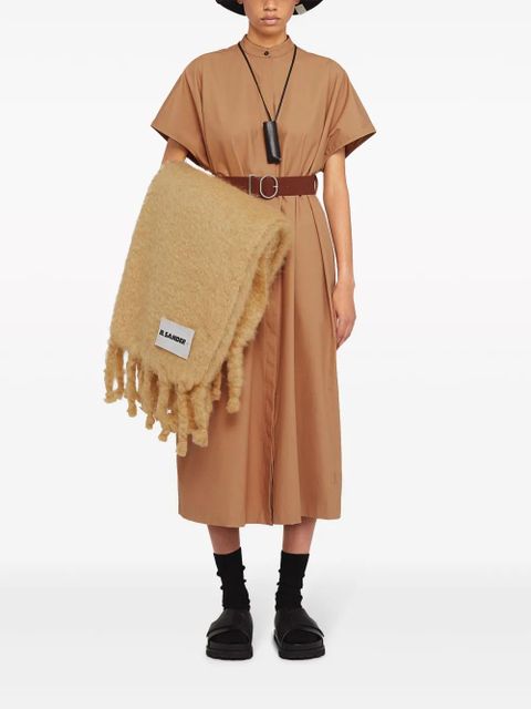 Jil Sander collarless belted shirt dress - Brown - zdjęcie produktu nr 2