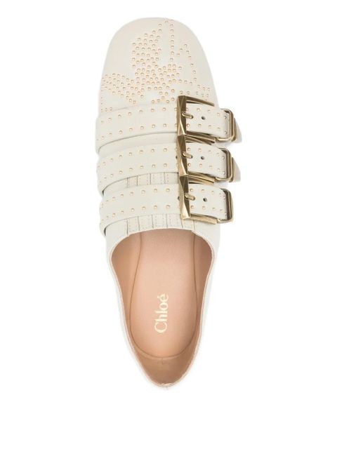 Chloé Susanna buckle embellished ballet flats - Neutrals
