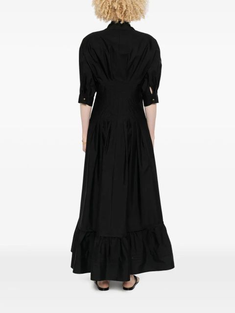 Max Mara cotton short-sleeve maxi dress - Black