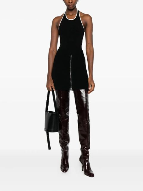 Sportmax ribbed zip-front mini skirt - Black