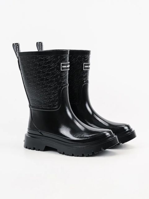 Karl Lagerfeld kalosze K/TORRENT damskie kolor czarny KL47170