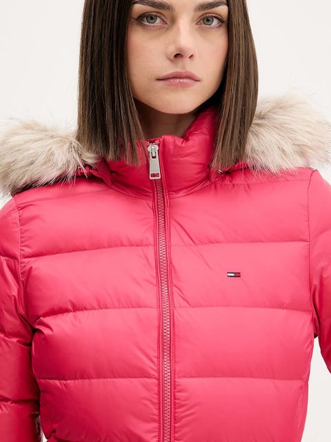 Tommy Jeans kurtka puchowa damska kolor różowy DW0DW18864