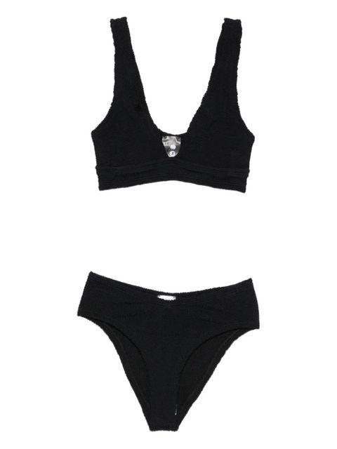 Hunza G Angel textured-finish bikini set - Black - zdjęcie produktu nr 1