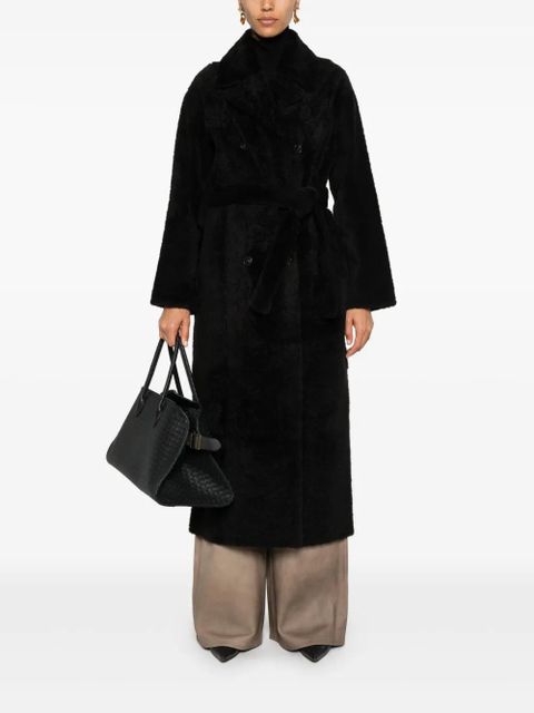 Yves Salomon double-breasted coatq - Black