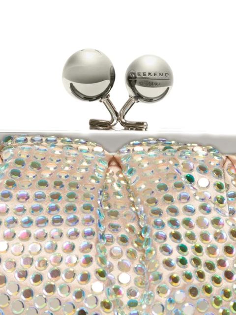 Weekend Max Mara embellished chain clutch bag - Pink