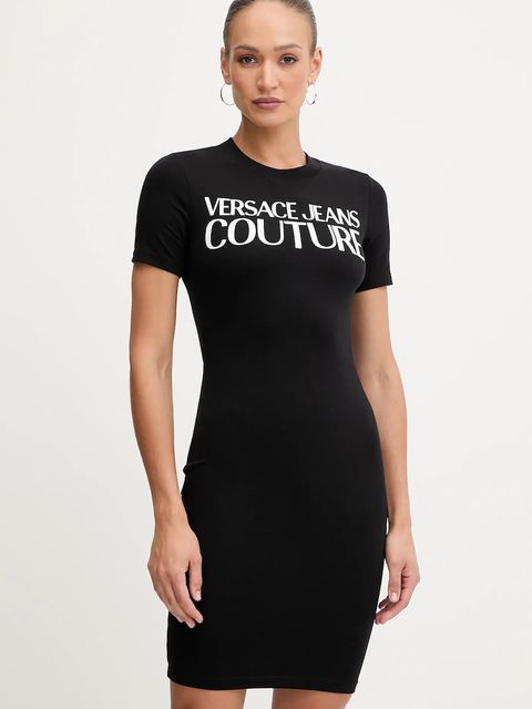 Versace Jeans Couture sukienka kolor czarny mini dopasowana 79HAOE05 CJ02E - zdjęcie produktu nr 1