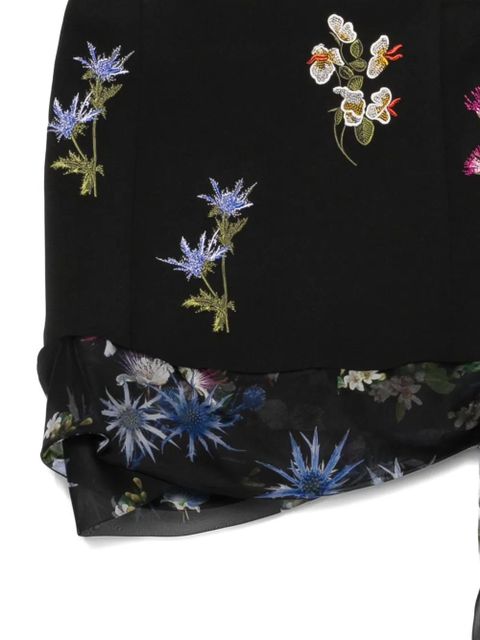 Blumarine floral-embroidery skirt - Black - zdjęcie produktu nr 2