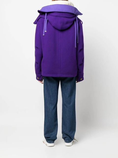 Off-White hooded reversible jacket - Purple