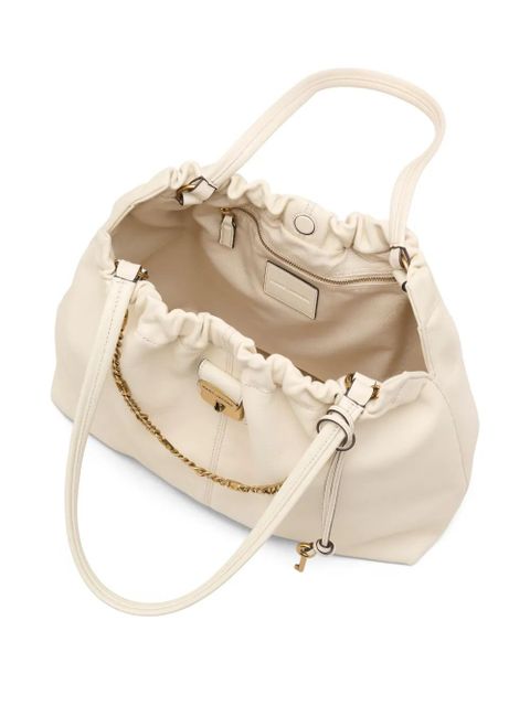 Marc Jacobs The Cristina chain-embellished drawstring tote bag - Neutrals