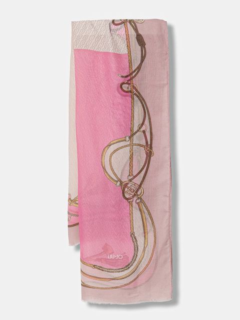 Liu Jo szal damska kolor różowy wzorzysta 2A6052 T2745 - zdjęcie produktu nr 1