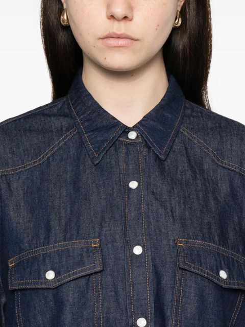 KHAITE Grenon patch-pocket shirt - Blue