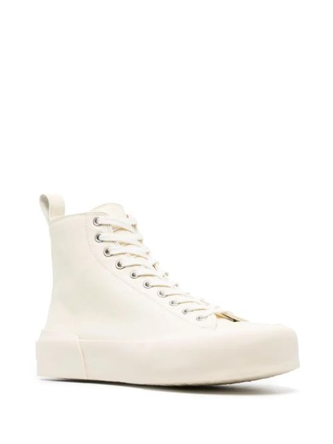 Jil Sander monochrome high-top sneakers - Neutrals - zdjęcie produktu nr 2