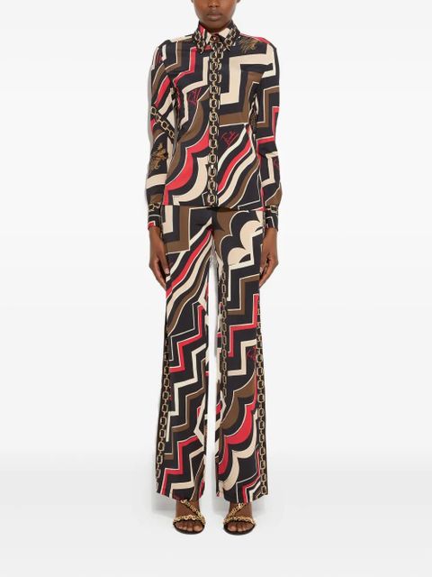 PUCCI Istrice-print trousers - Black