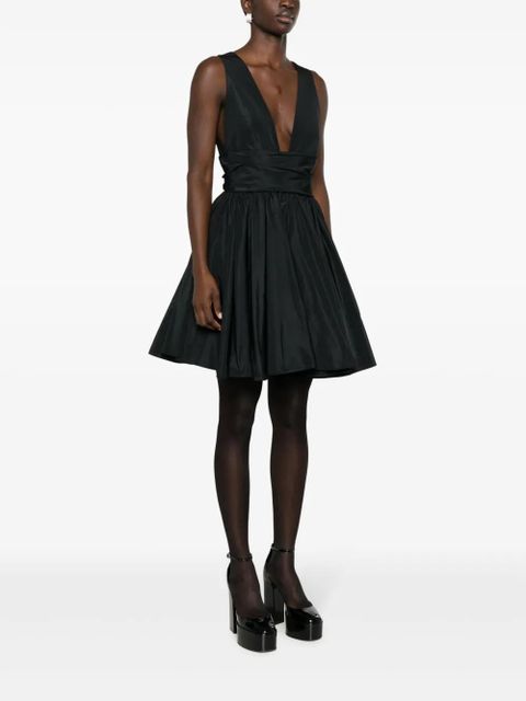 PINKO V-neck pleated dress - Black
