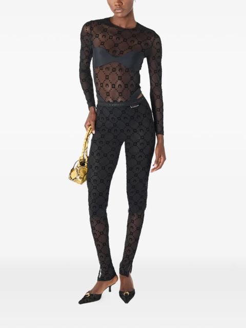 Marine Serre moongram mesh trousers - Black - zdjęcie produktu nr 2