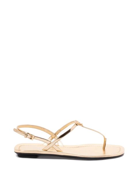 Prada leather buckle strap sandals - Gold - zdjęcie produktu nr 1