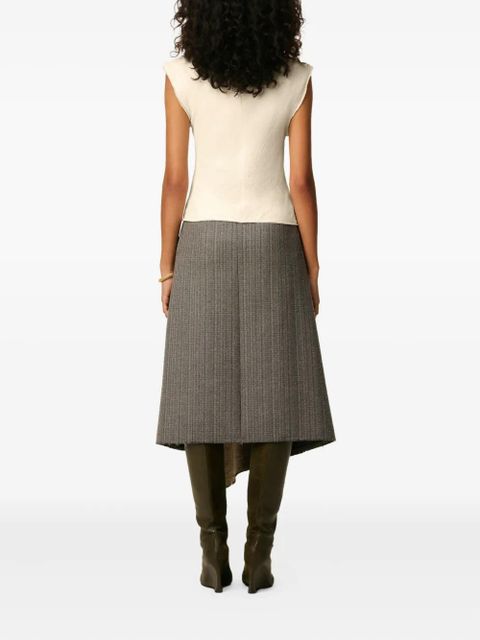 AMI Paris raw-edge sleeveless top - Neutrals