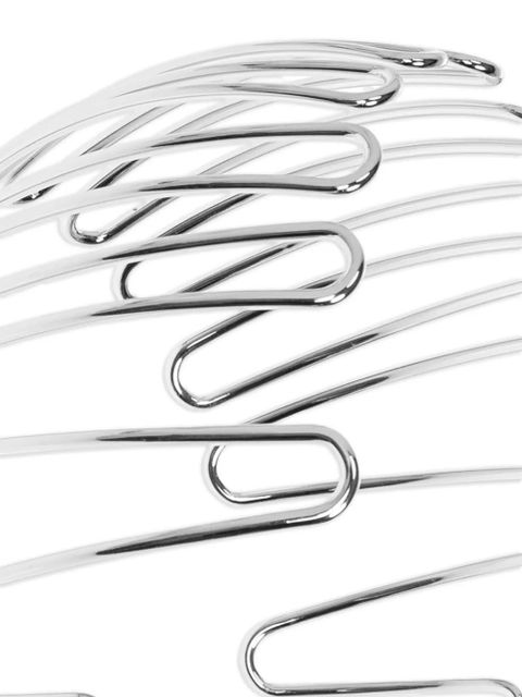 Diesel Volt-D curved-line metal headband - Silver