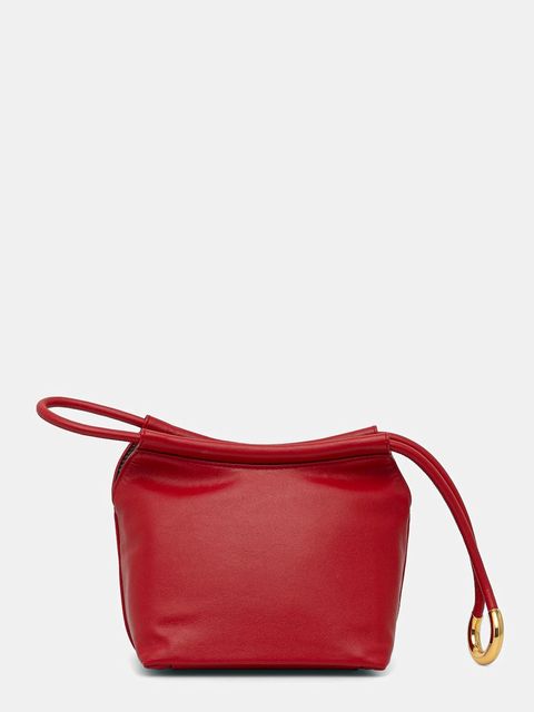 Coccinelle torebka skórzana FINN POUCH kolor czerwony E1 UAA 58 01 01 - zdjęcie produktu nr 2