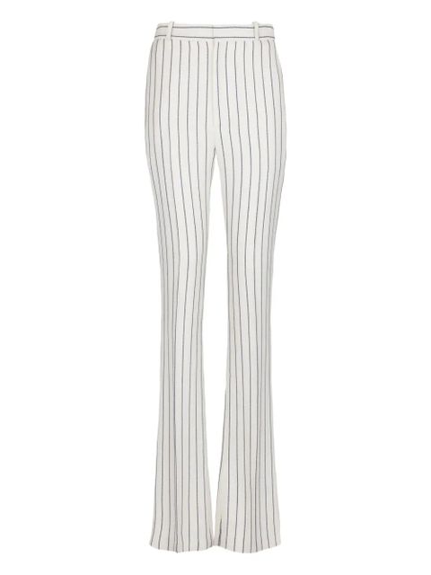 Balmain pinstripe flared-leg trousers - White - zdjęcie produktu nr 1